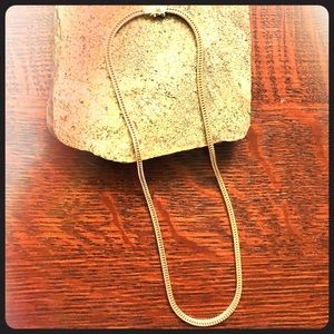 14K Gold Flat Link Necklace 15”